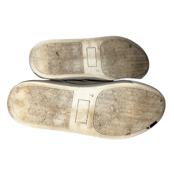 Coconuts Harlan Beige Snake Skin Ankle Chelsea High Top Sneakers Sz 7 Womens Fla - Picture 10 of 10